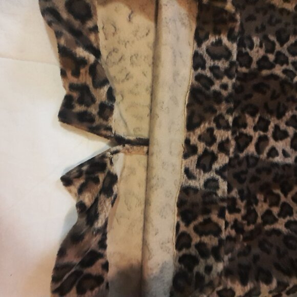 Vintage Handmade Faux Fur Leopard Print Skirt Size Small - Picture 3 of 8